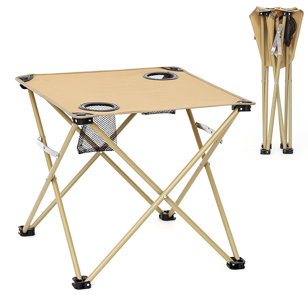 Proberos Folding Camping Table Bench Table Waterproof Oxford Cloth Table with Built in 2 Cup Holders Lighweight Portable Table 18.8'' Folding Table for Camping, Beach, Balcony, Picnic Proberos Folding Camping Table Bench Table Waterproof Oxford Cloth Table with Built in 2 Cup Holders Lighweight Portable Table 18.8'' Folding Table for Camping, Beach, Balcony, Picnic